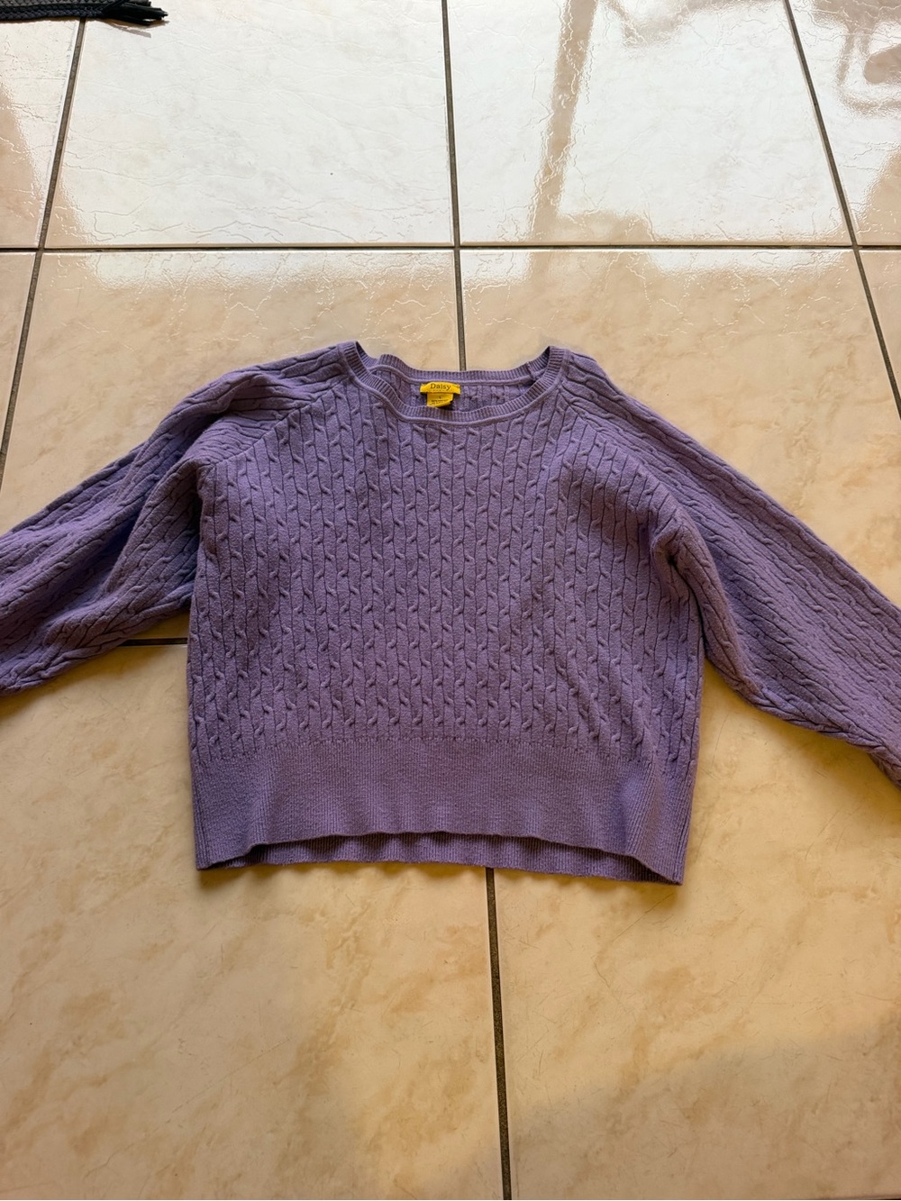 Purple Cable-Knit Women's Sweater set